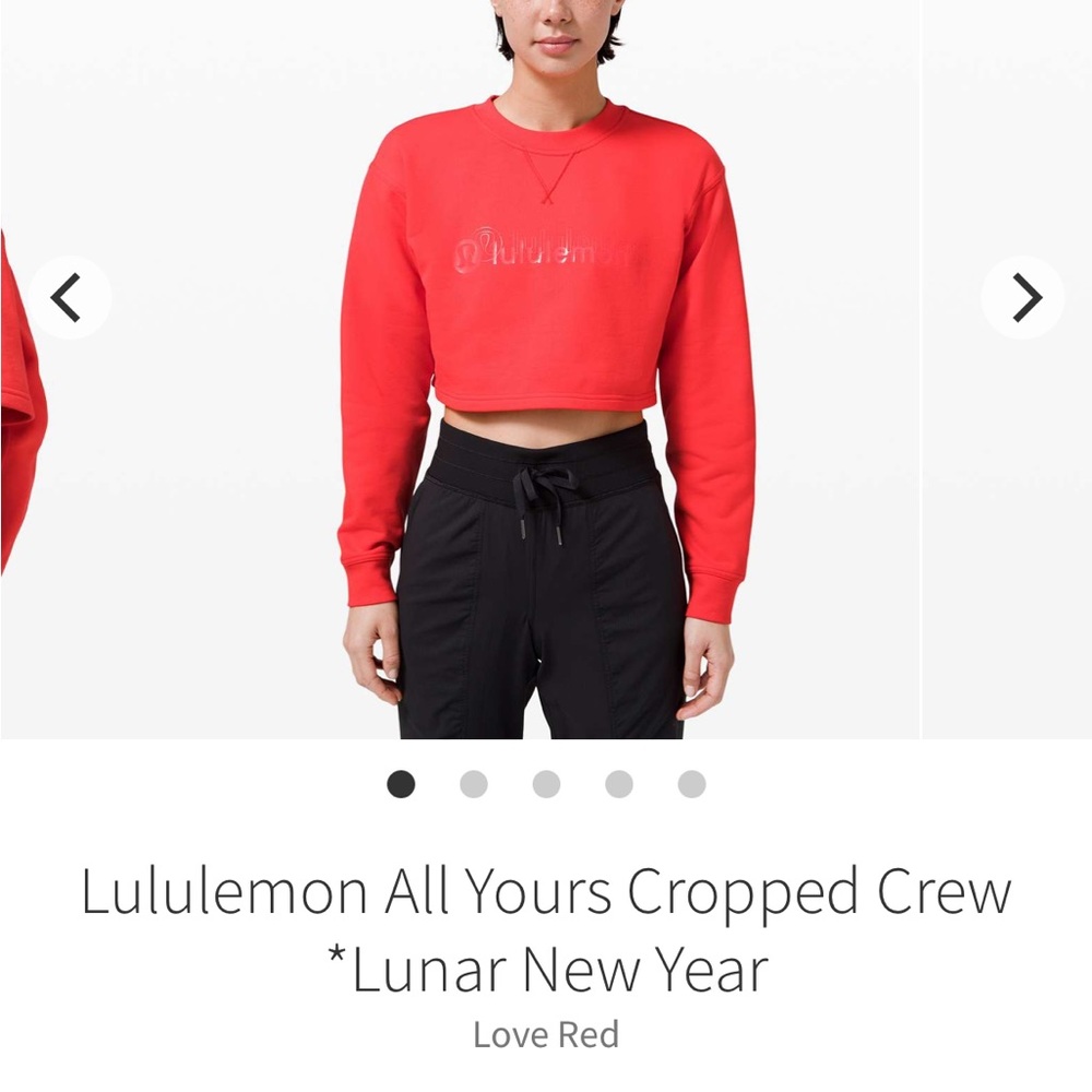 Lululemon all yours cropped lunar new year long sleeve
